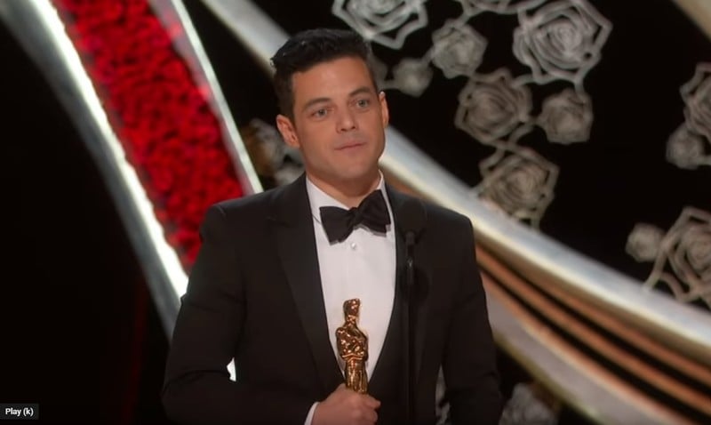 Oscars 2019: Rami Malek falls off stage after winning Best Actor