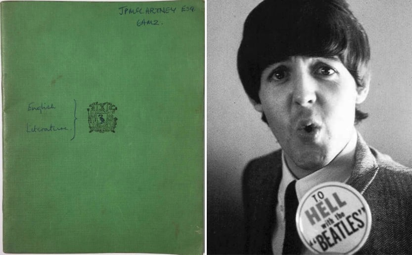 Paul McCartney’s old school book sold for £46,800