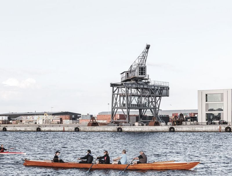 Sleeping inside an old industrial crane, Copenhagen