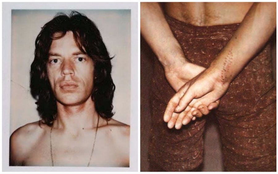 Andy Warhol's Polaroids of Rolling Stones frontman Mick Jagger
