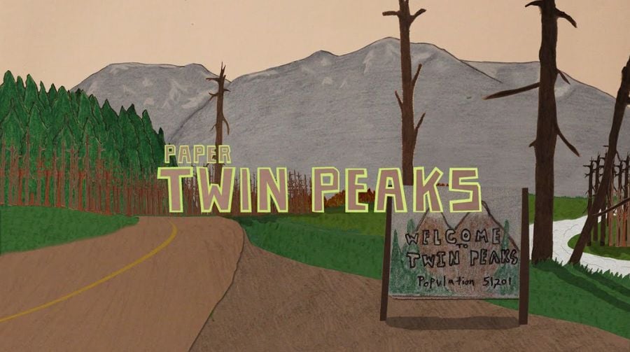Enjoy the intro for 'Twin Peaks' completely remade in paper