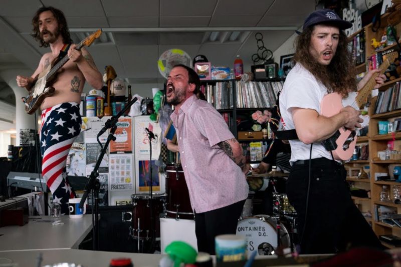Watch IDLES' violent NPR Music Tiny Desk Concert