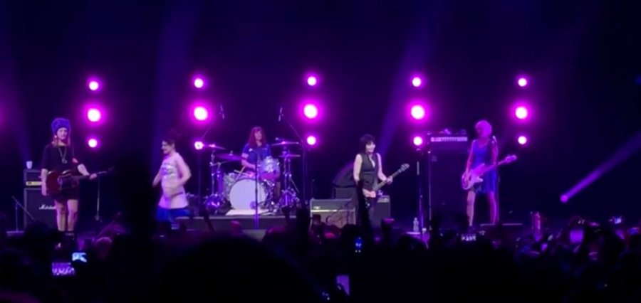 Rock royalty Joan Jett teamed up with Bikini Kill for a very special rendition of 'Rebel Girl' live in Brooklyn, New York.