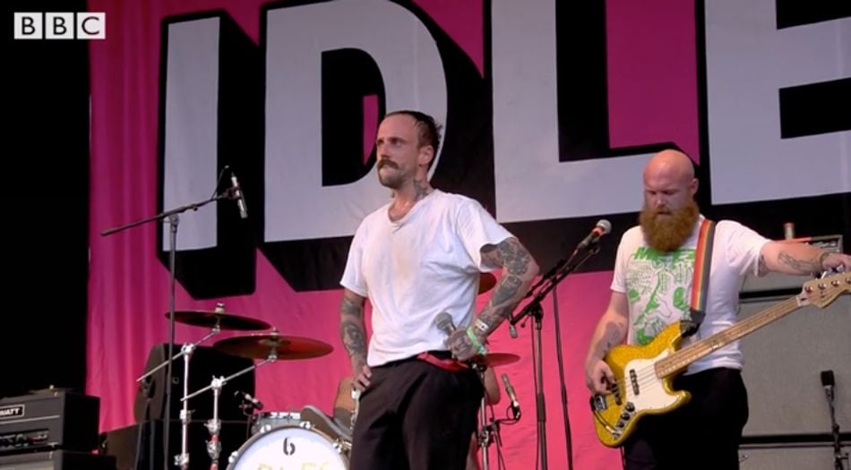 Watch an emotional IDLES rip up The Park Stage at Glastonbury Festival