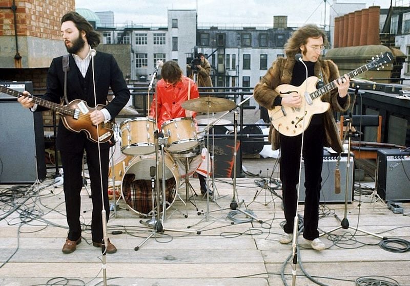 Wonderful colour photographs of The Beatles' iconic rooftop concert, 1969