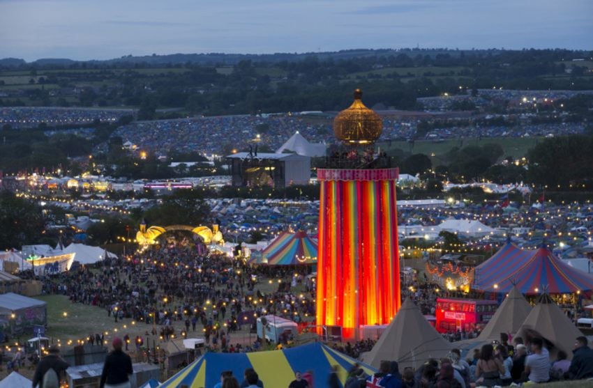 A Glastonbury security guard has been found dead in his tent on the festival site