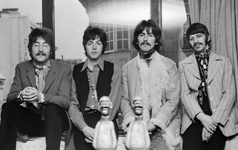 The Beatles posing for Borge, London