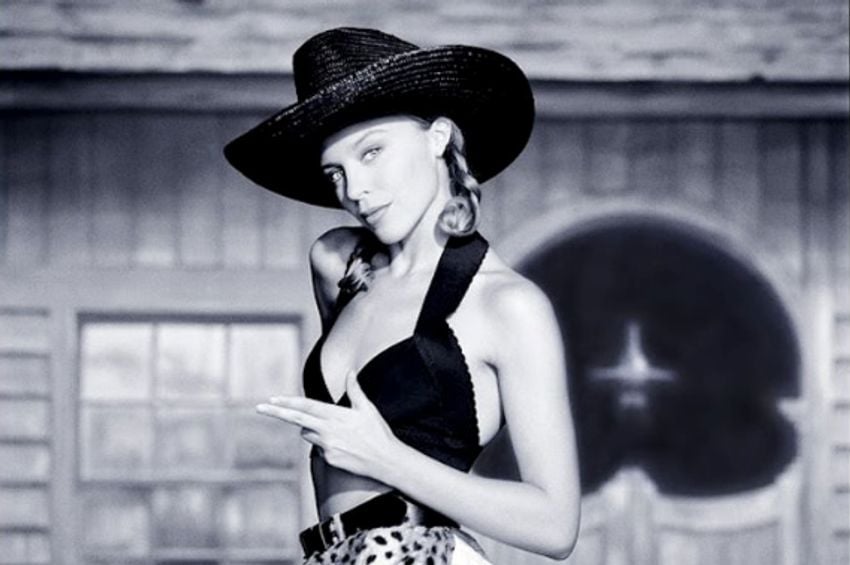 Wonderful vintage black and white photographs of a young Kylie Minogue