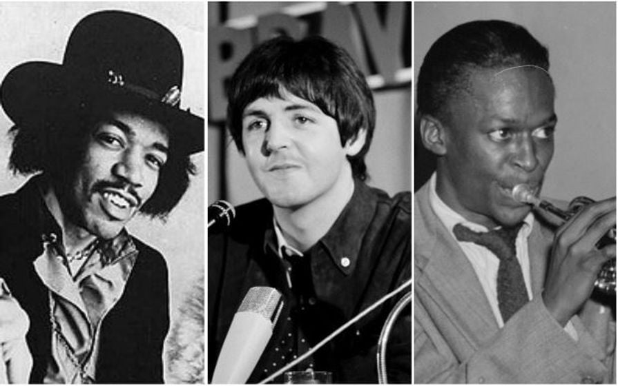 Jimi Hendrix Paul McCartney and Miles Dacis