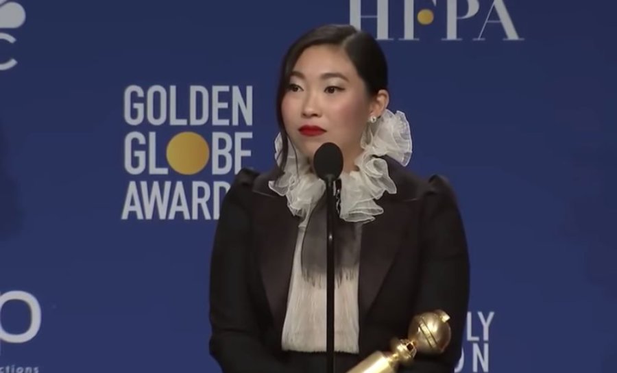 Awkwafina becomes the first woman of Asian descent to win Golden Globe for lead actress in a comedy