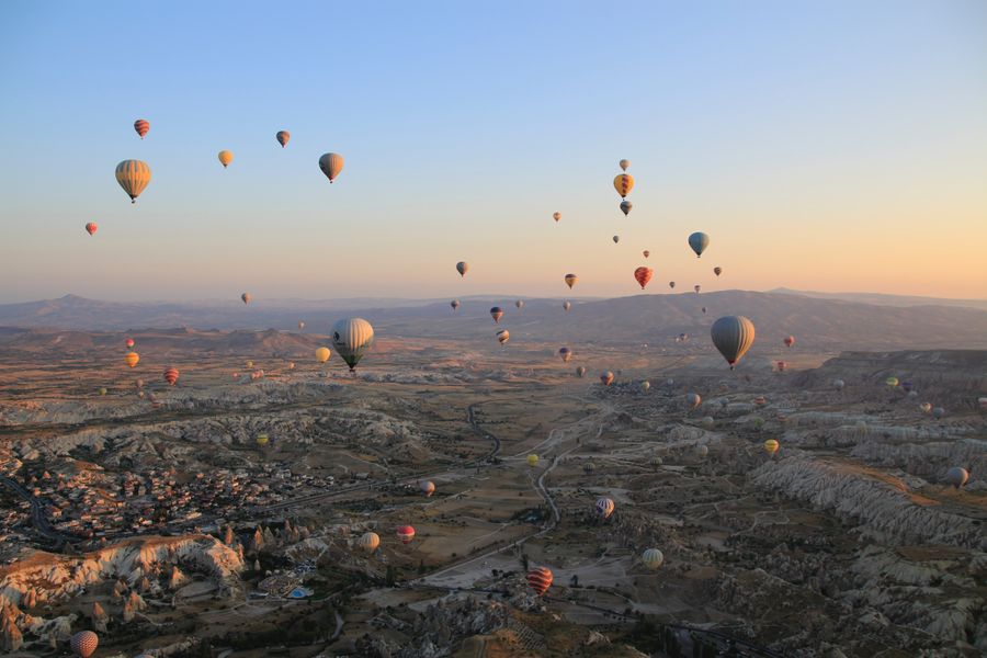 spectacular hot air balloons of Cappadocia, Turkey