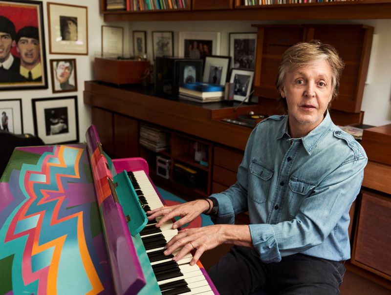 Builder finds rare psychedelic Paul McCartney piano designs in a skip