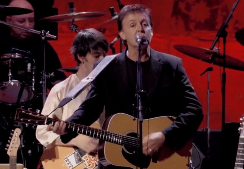 Watch Paul McCartney lead an all-star band through an emotional performance of George Harrison song 'All Things Must Pass'