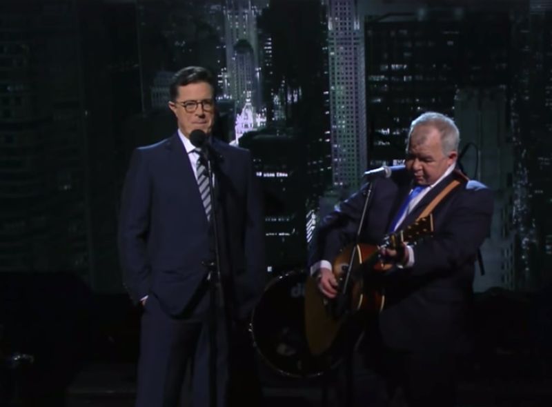 Stephen Colbert shares previously unseen duet with John Prine