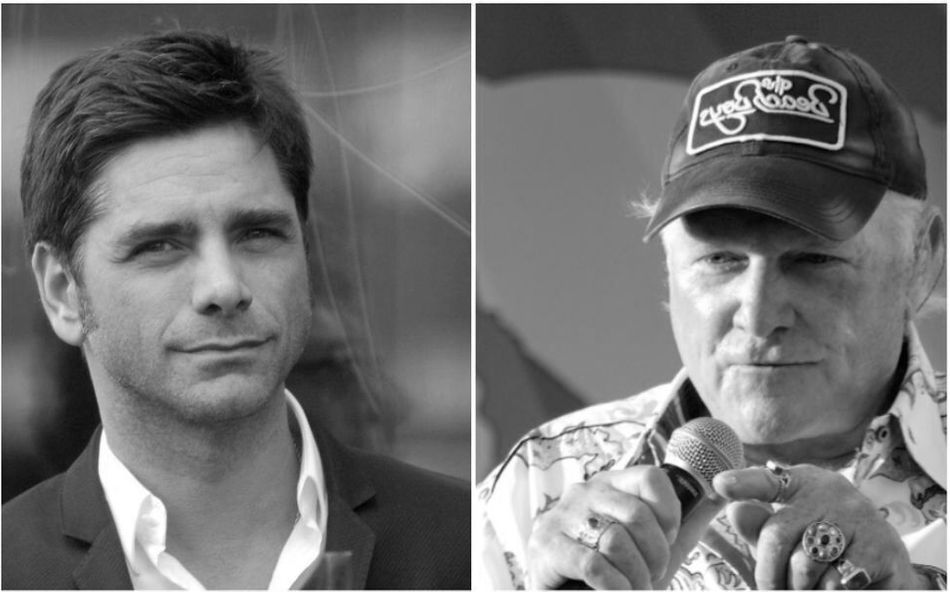 Former Beach Boys members Mike Love and John Stamos have reunited for a new charitable cause with 'This Too Shall Pass'.
