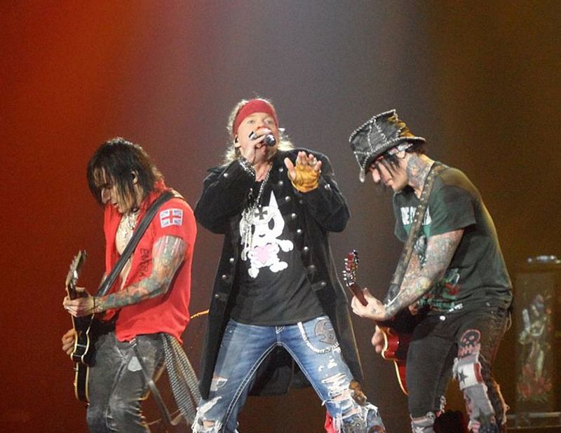 Guns 'N' Roses once incited a riot which resulted in them being banned from the city of St. Louis