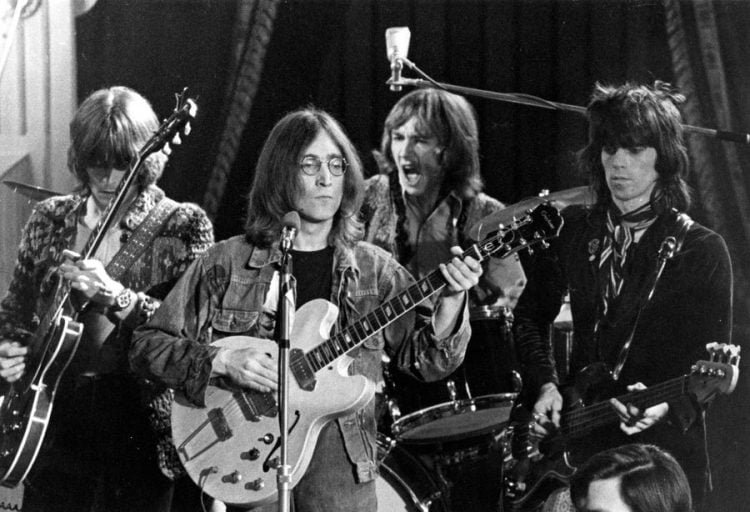 Eric Clapton, John Lennon, Mitch Mitchell, Keith Richards