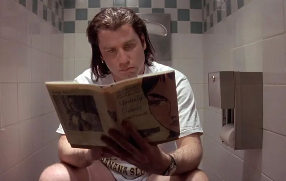 This is the reason why Vincent Vega is always on the toilet in 'Pulp Fiction'