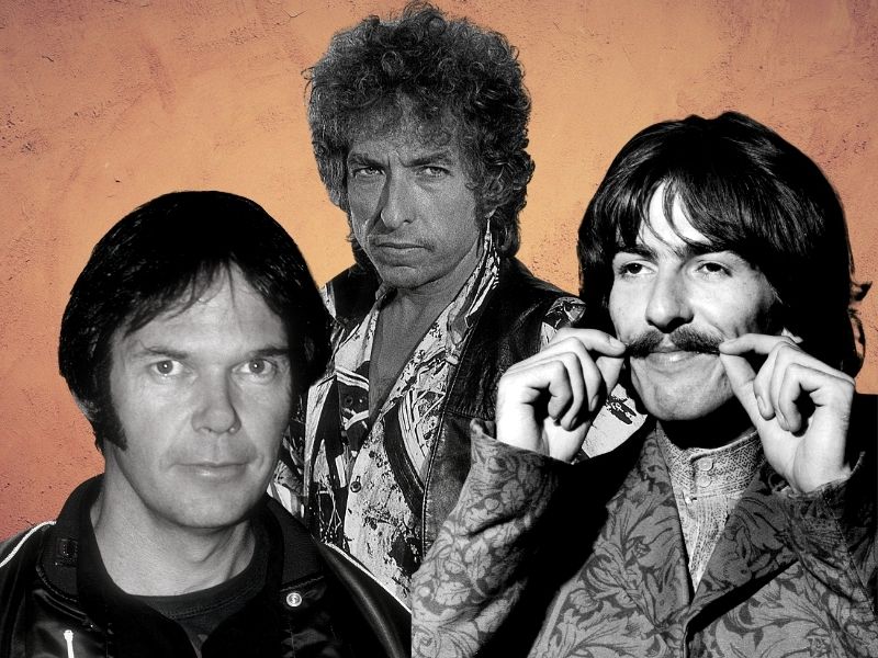 Rare footage of George Harrison, Bob Dylan and Eric Clapton