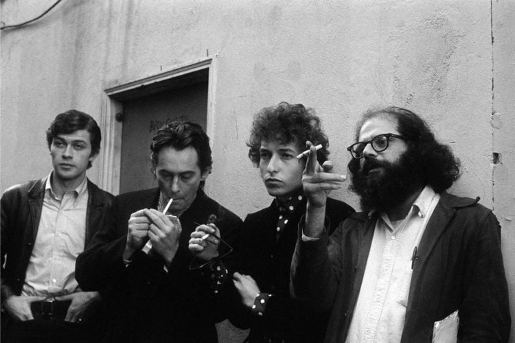 Bob Dylan, Allen Ginsberg, Michael McClure, Robbie Robertson, San Francisco