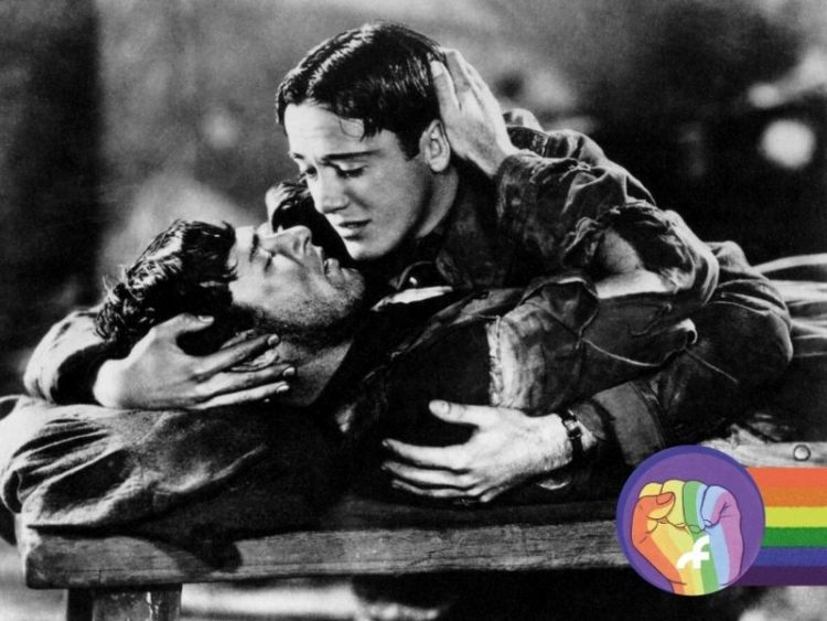 Cinema's first-ever gay kiss in the 1927 film 'Wings'