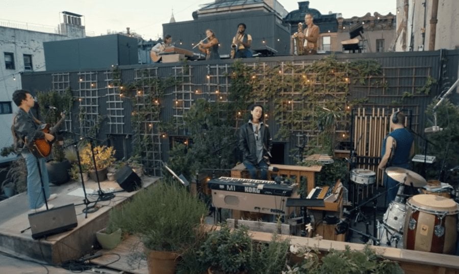 Bleachers and St Vincent join forces for Electric Lady rooftop performance