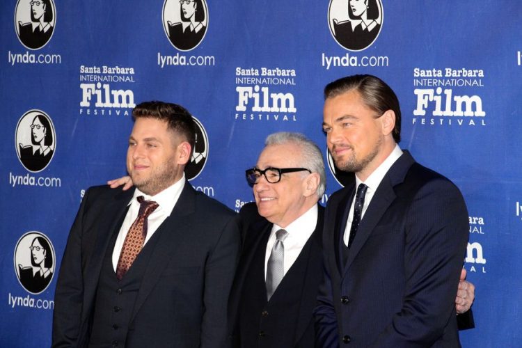 Jonah Hill, Martin Scorsese and Leonardo DiCaprio