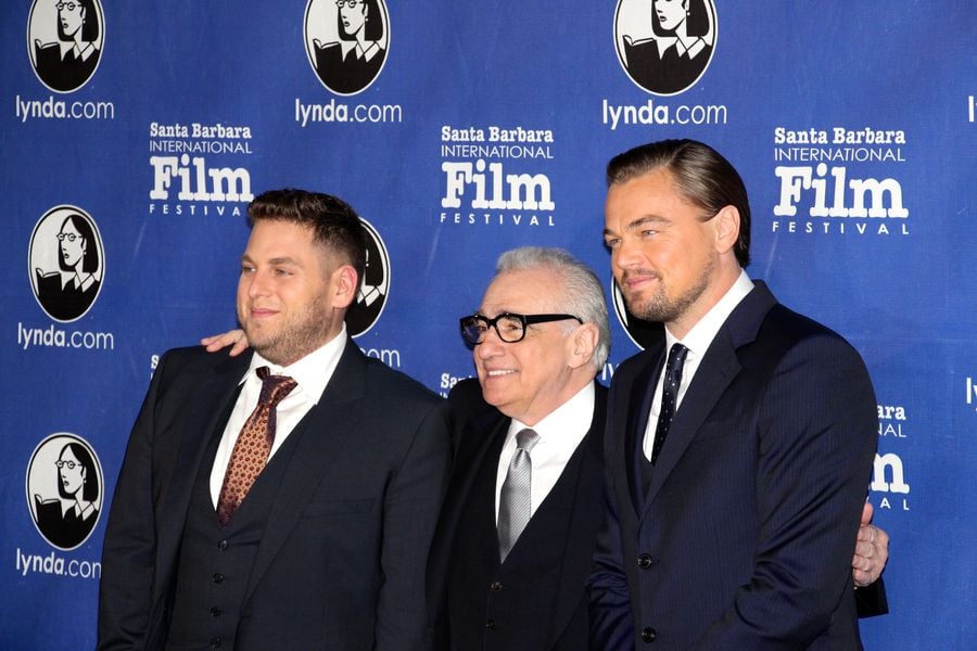 Jonah Hill, Martin Scorsese and Leonardo DiCaprio