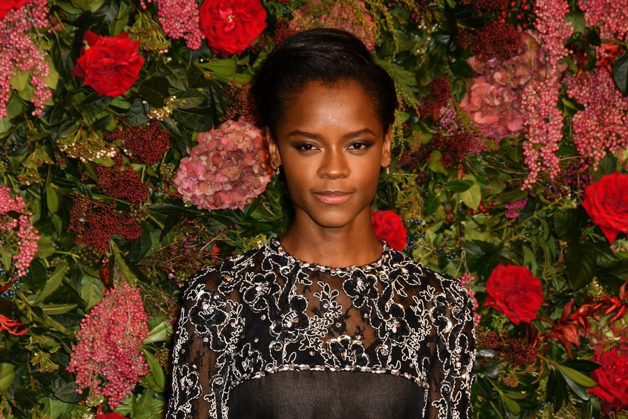 Letitia Wright attends Evening Standard Theatre Awards at Theatre Royal