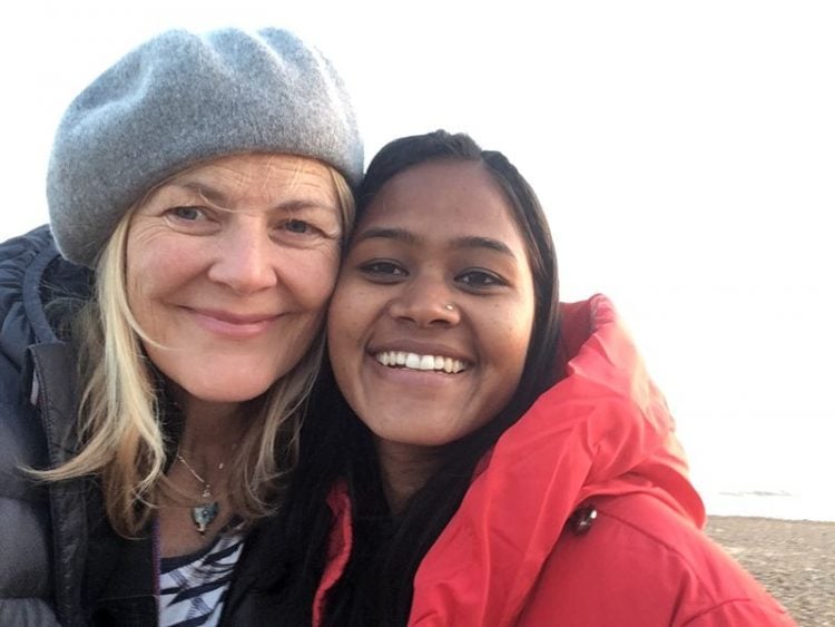 Belmaya and Sue at Brighton beach3 2019