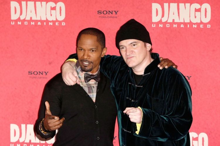 Jamie Foxx and Quentin Tarantino. Photocall 'Django Unchained'