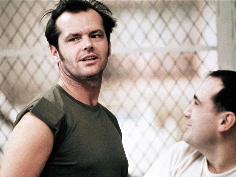 JACK NICHOLSON, DANNY DEVITO, ONE FLEW OVER THE CUCKOO'S NEST, 1975