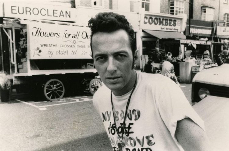 British singer and songwriter Joe Strummer, 1980s