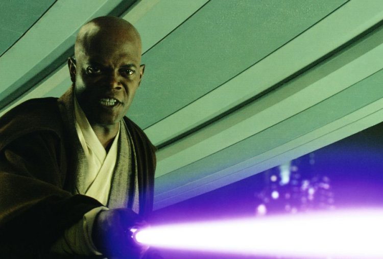 Watch the moment Samuel L. Jackson got himself a purple lightsaber