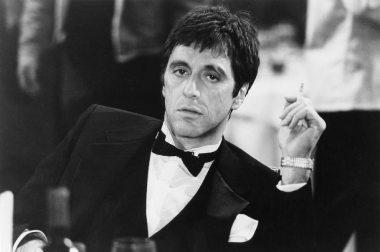 Al Pacino in Scarface (1983) of Brian de Palma