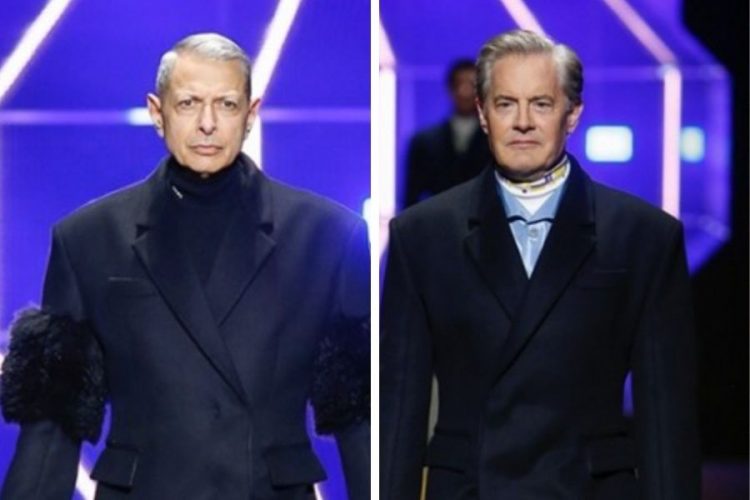 Jeff Goldblum and Kyle MacLachlan strut the Prada catwalk
