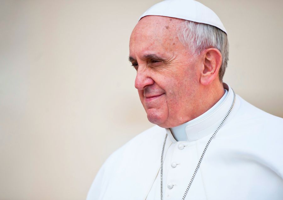 The Pope makes surprise visit to local music shop