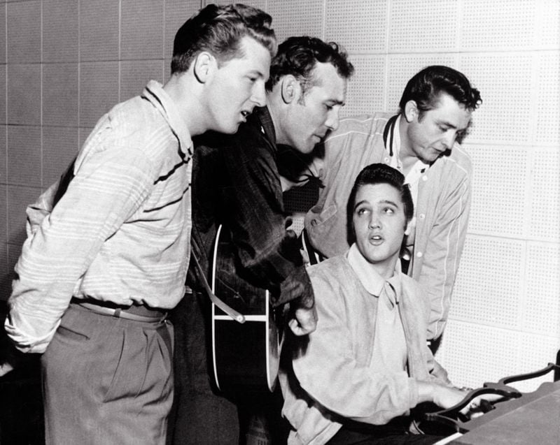 Jerry Lee Lewis, Carl Perkins and Johnny Cash