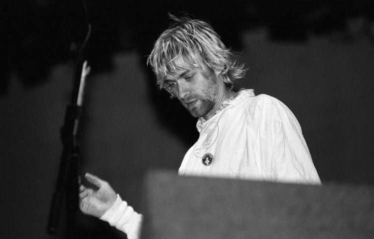 Kurt Cobain, lead singer of Seattle-based grunge rock group Nirvana,