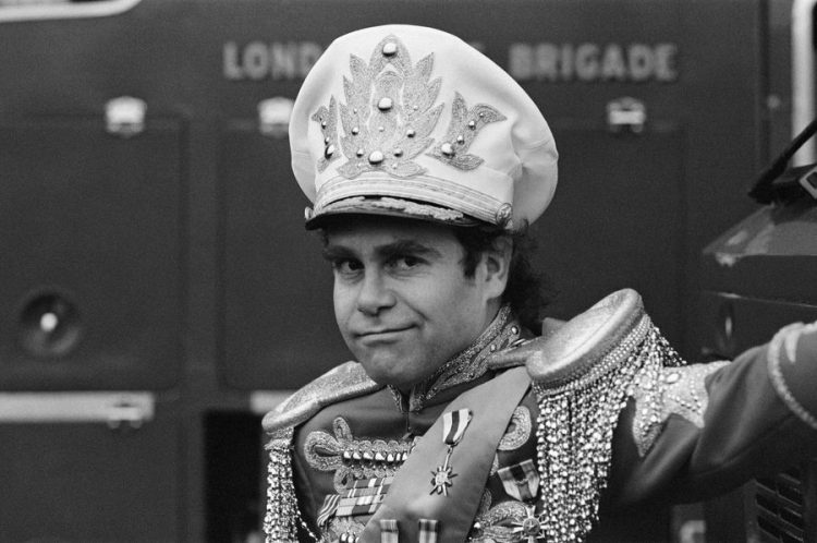 Elton John pictured before he sets off on his first major British tour for five years.