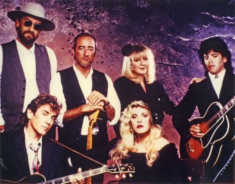 From left: Mick Fleetwood, Rick Vito, John McVie, Christine McVie, Stevie Nicks, Billy Burnett