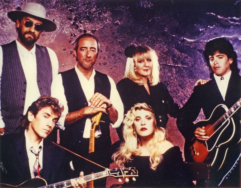 From left: Mick Fleetwood, Rick Vito, John McVie, Christine McVie, Stevie Nicks, Billy Burnett