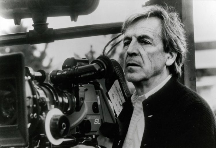Greek-French film director Costa-Gavras shooting the movie Mad City, 1997