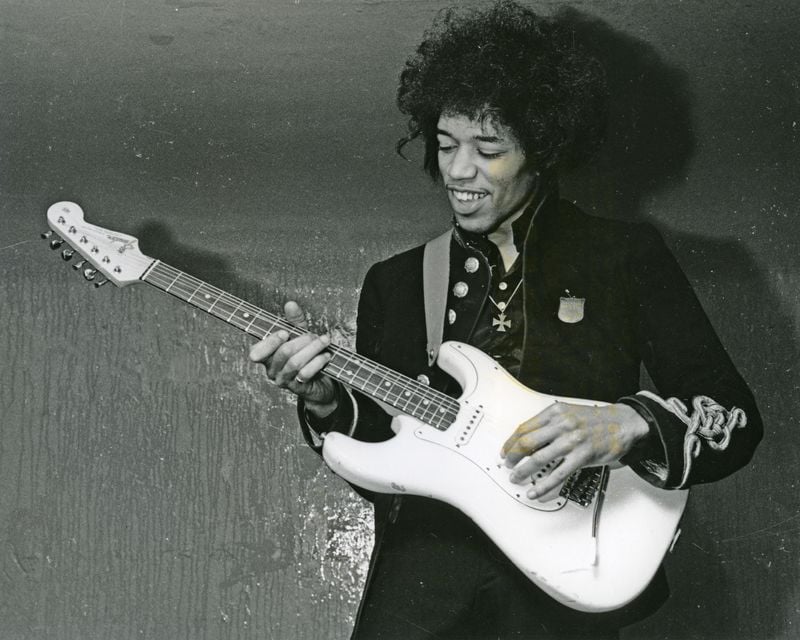 JIMI HENDRIX (1942-1970) US rock musician on 28 February 1967