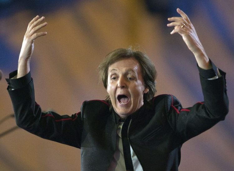 Paul McCartney performs Hey Jude at the end of the opening ceremonies for the 2012 Summer Olympics Saturday, July 28, 2012 in London