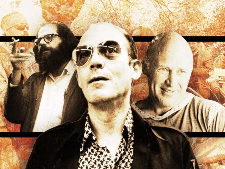 Hunter S Thompson, Allen Ginsberg and Ken Kesey introducting the Hells Angels to LSD