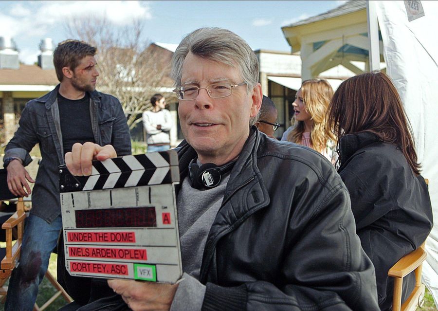 Stephen King on set