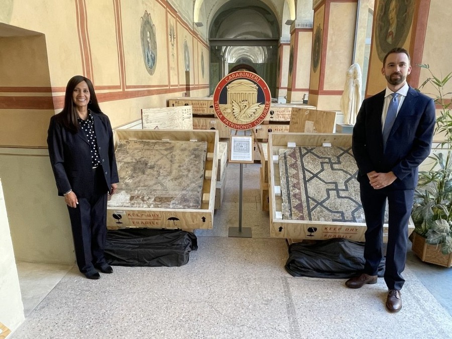 FBI returns 2,000-year-old Roman mosaic to Italy