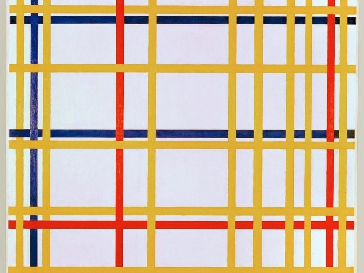 Piet Mondrian painting hung upside-down for 75 years