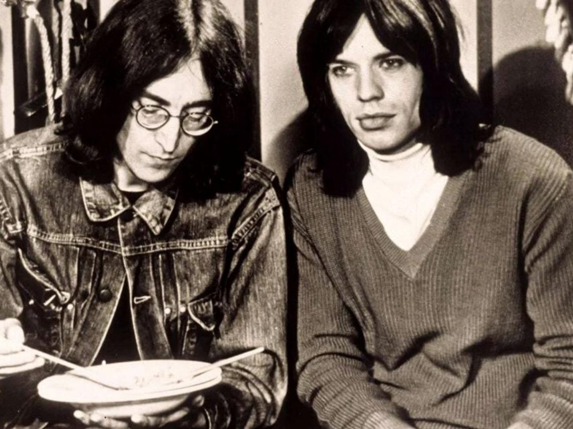 John Lennon Mick Jagger the beatles rolling stones